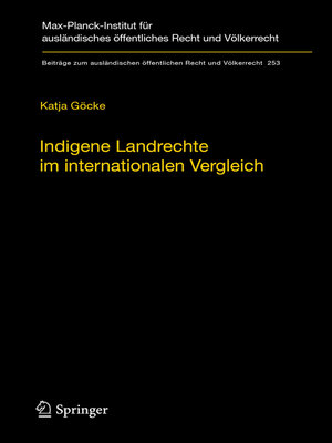 cover image of Indigene Landrechte im internationalen Vergleich